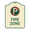 Signmission Fire Zone No Parking Symbol Heavy-Gauge Aluminum Architectural Sign, 24" x 18", TG-1824-23972 A-DES-TG-1824-23972 - alternate 1